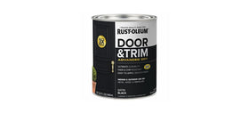 Rust-Oleum brush applying Advanced Dry Door & Trim Paint for easy coverage
