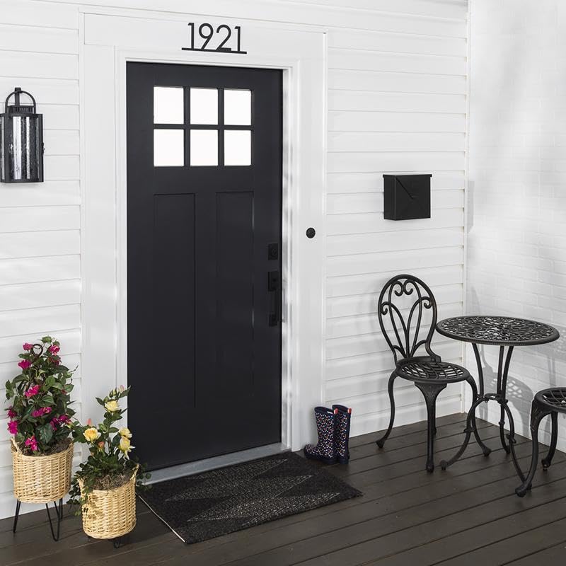 Before and after door with Rust-Oleum Advanced Dry Door & Trim Paint