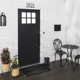 Before and after door with Rust-Oleum Advanced Dry Door & Trim Paint