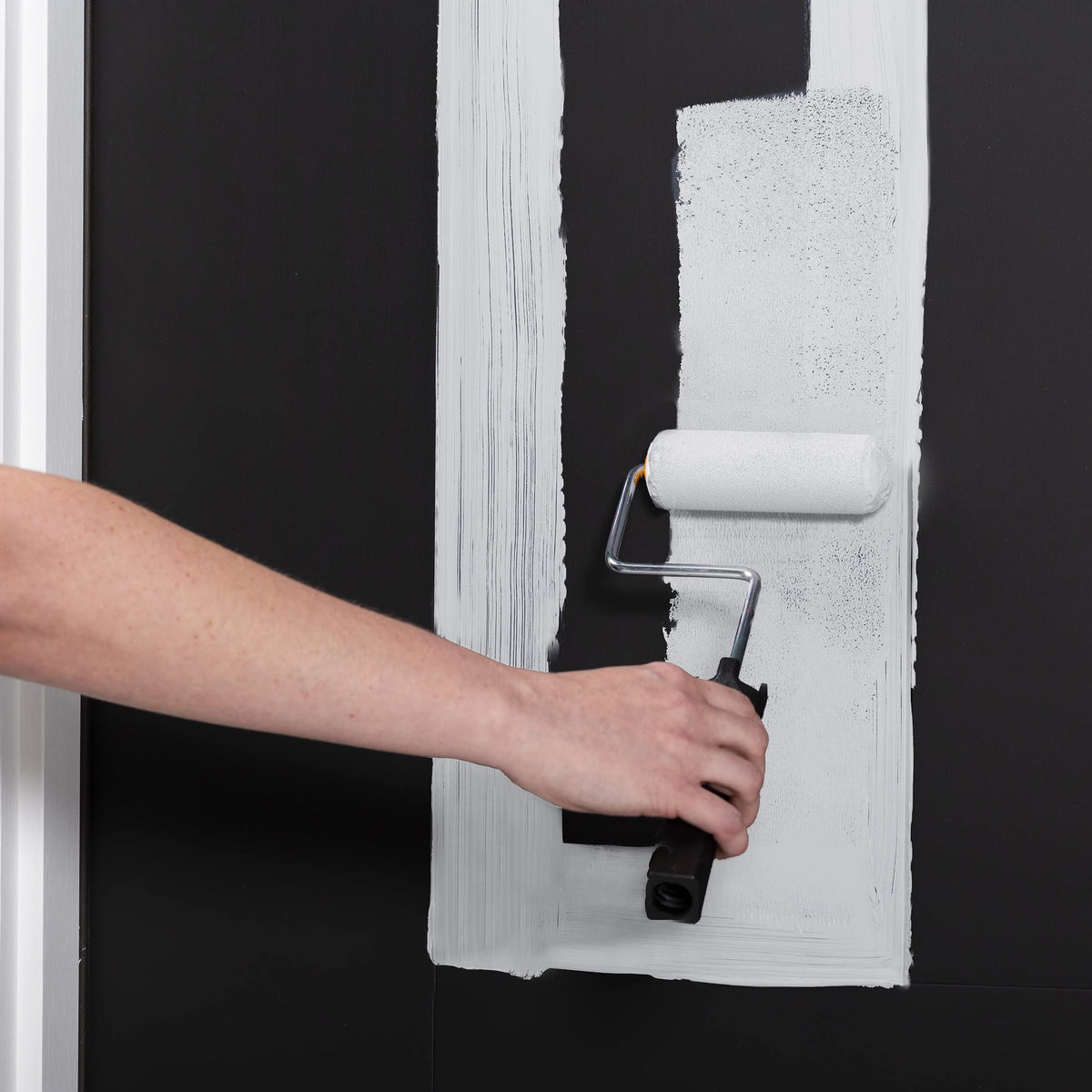 Pre-mixed color options offer a refreshed look on metal, wood, and fiberglass doors.