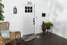 Two-coat system per side makes coverage straightforward for interior or exterior doors.