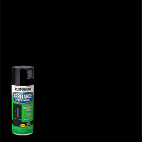 Rust-Oleum appliance epoxy spray on stove front for refreshed appearance