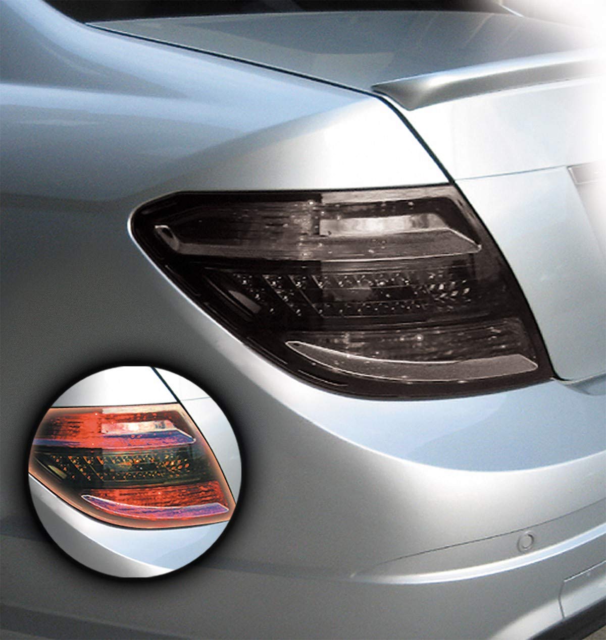 Rust-Oleum lens tint spray in action preserves light visibility during tinting.