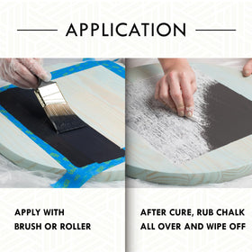 Erasable chalkboard surface on furniture for quick room customization.