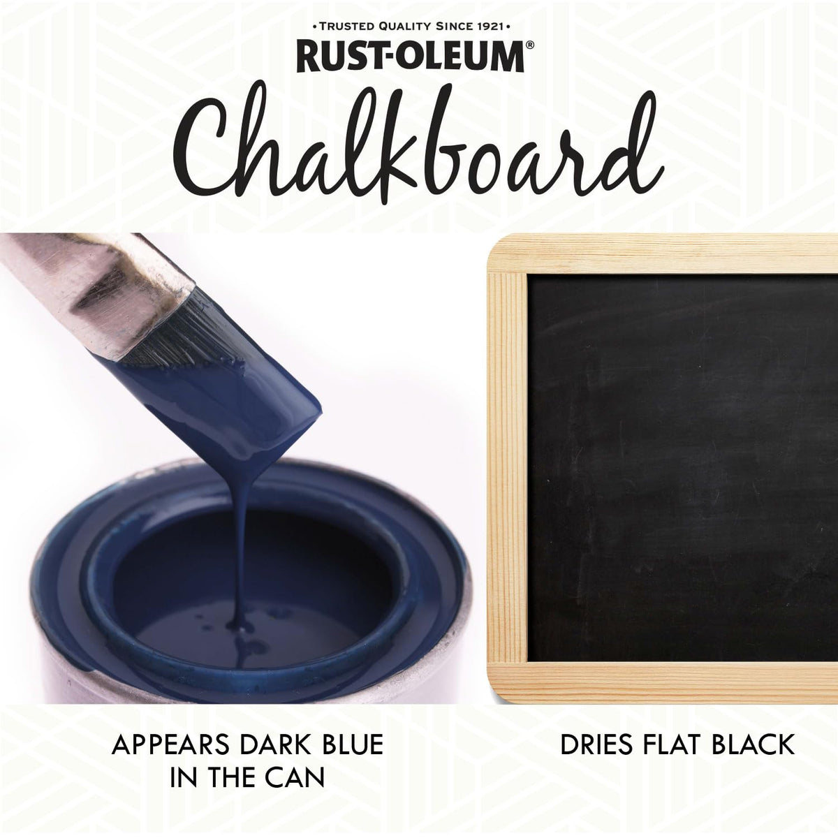 Scratch-resistant finish keeps chalk marks clean and erasable.