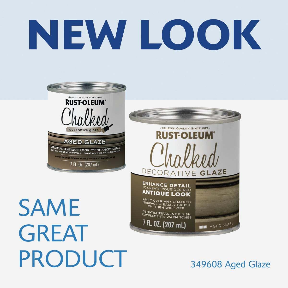 Rust-Oleum Chalked Decorative Glaze brush-stroke detail demonstrates texture.