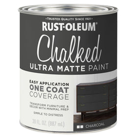 Rust-Oleum Charcoal Chalked paint can ready for a furniture refresh.