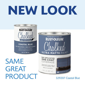 Rust-Oleum Coastal Blue Chalked brush-applied finish highlights smooth, easy blending.