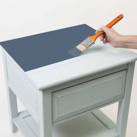 Rust-Oleum Coastal Blue Chalked craft project shows versatile use.