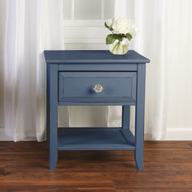 Rust-Oleum Coastal Blue Chalked matte-finish table shows premium velvety texture.