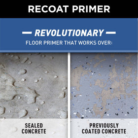Rust-Oleum demonstrates up to 400 sq ft coverage per gallon on sealed concrete