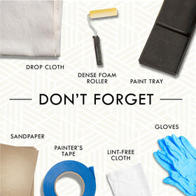 Rust-Oleum Dry Erase kit clean up with soap and water