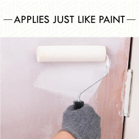 Rust-Oleum Dry Erase paint with mixed pats ready for coating within the window
