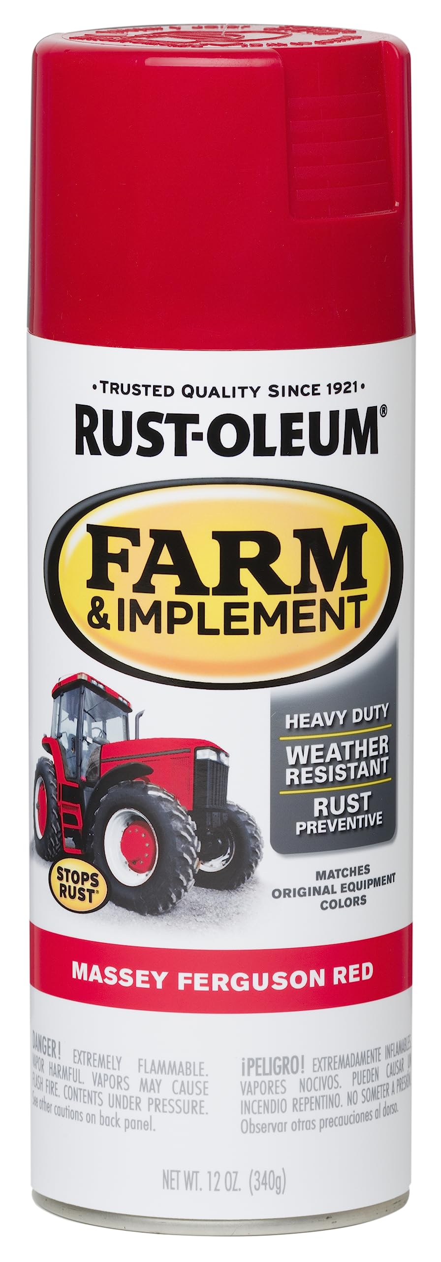 Rust-Oleum Farm & Implement Massey Ferguson Red front view with OEM color match