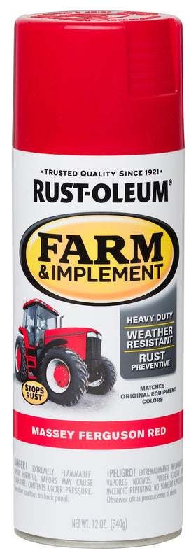 Rust-Oleum Farm & Implement Massey Ferguson Red front view with OEM color match