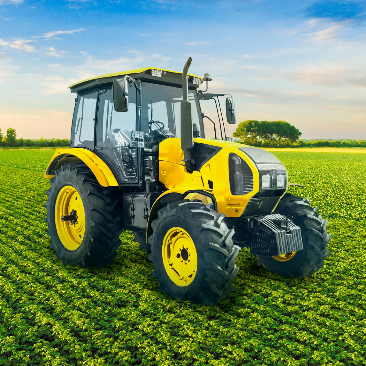 Rust-Oleum Farm & Implement spray paint dried coating on metal or wood surfaces.