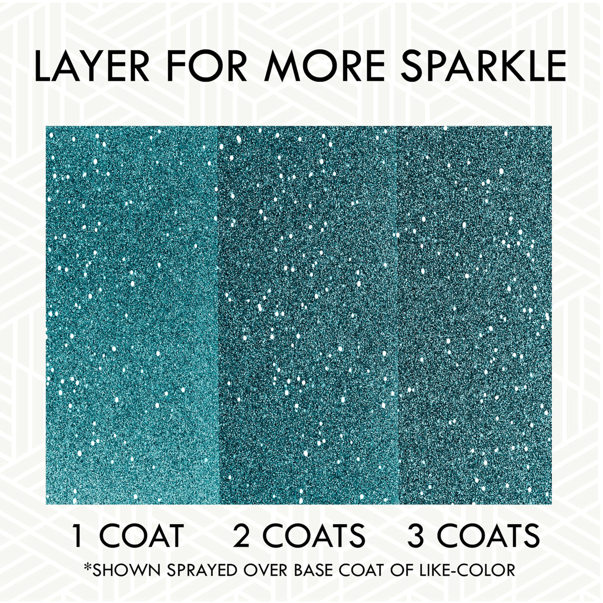 Rust-Oleum Glitter Spray turquoise dries quickly, allowing rapid project progress.