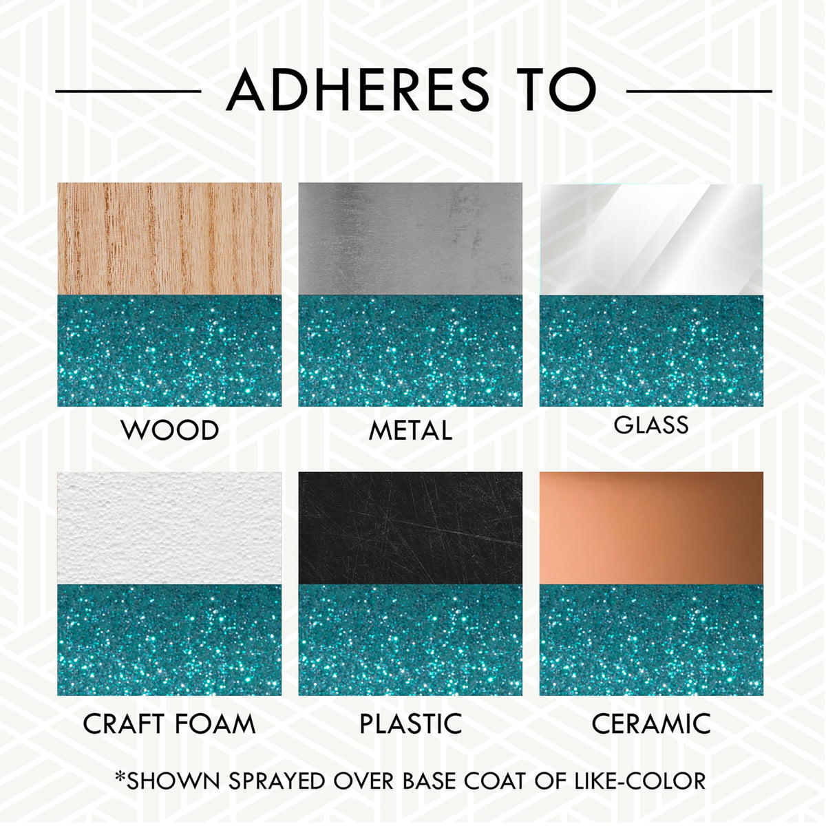 Rust-Oleum Glitter Spray turquoise glitter finish for multi-dimensional impact in crafts.