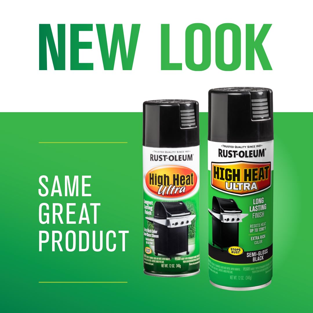 Using Rust-Oleum High Heat Ultra Spray on grills for a heat-resistant black finish.