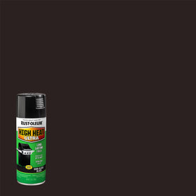 Finished black metal surface with Rust-Oleum High Heat Ultra Spray resists rust and corrosion.
