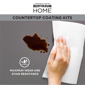 Rust-Oleum Home heavy-duty cleaner bottle prepares surfaces for adhesion.