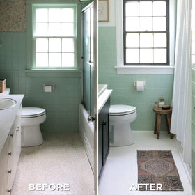 Rust-Oleum HOME coating supports stencil designs for a customized look