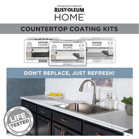 Rust-Oleum Home Marble Countertop Kit faux marble transformation for home spaces.