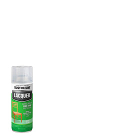 Rust-Oleum Lacquer Spray on chairs provides a durable, factory-like gloss.