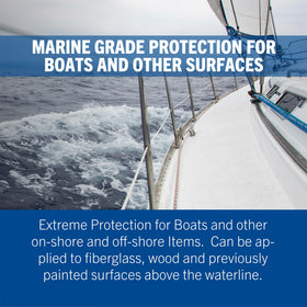 Rust-Oleum Marine primer creates a smooth base for even gloss with topcoat