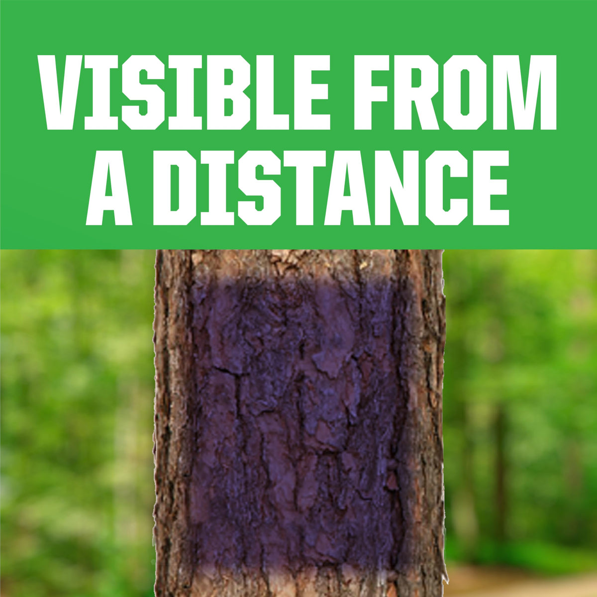 Dries to the touch in 20 minutes with Rust-Oleum No Hunting Purple spray