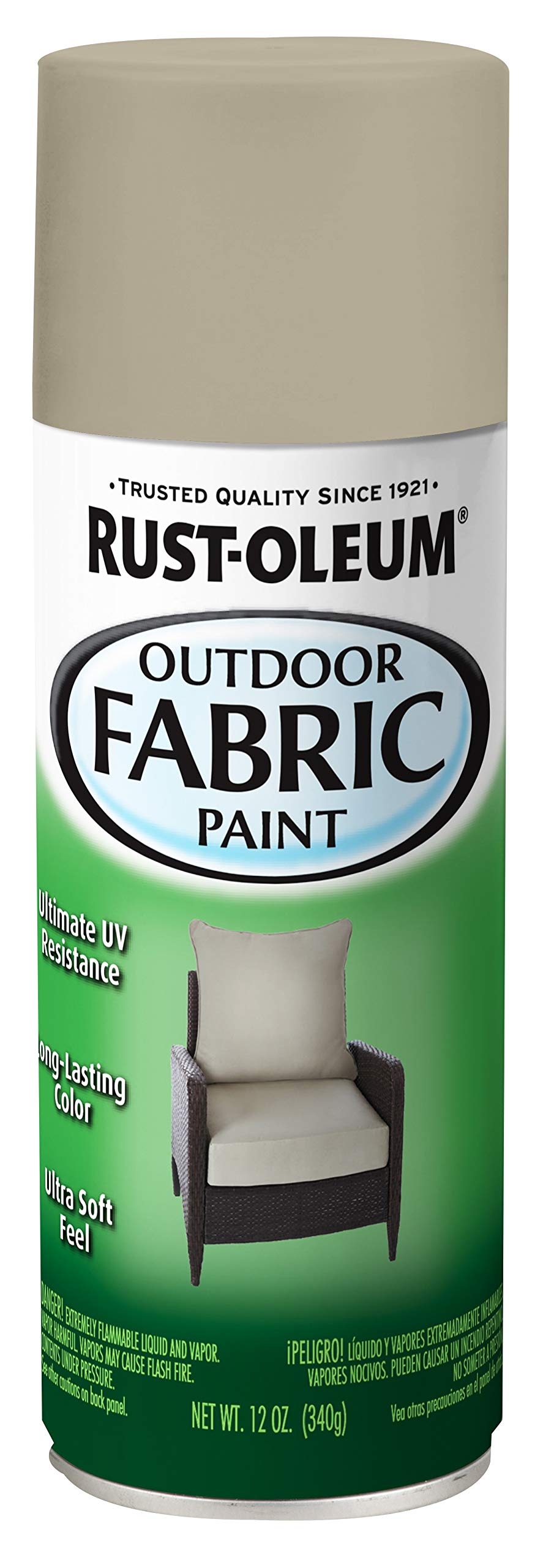 Rust-Oleum Outdoor Fabric Spray Paint can ready for color refresh.