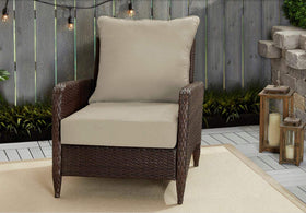 Rust-Oleum Outdoor Fabric Spray creates a water-repellent, UV-resistant finish on fabric.