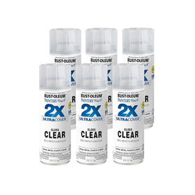 Rust-Oleum Painter's Touch 2X gloss clear spray can for fast, even coverage.