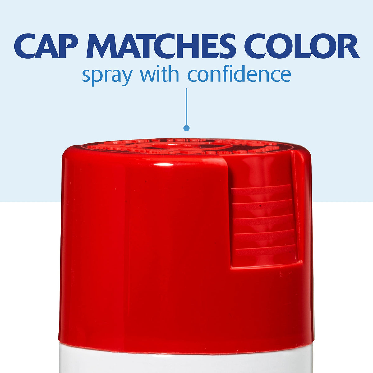 Rust-Oleum Painter's Touch 2X Apple Red comfort-tip spray reduces fatigue