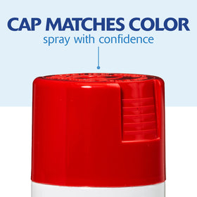 Rust-Oleum Painter's Touch 2X Apple Red comfort-tip spray reduces fatigue