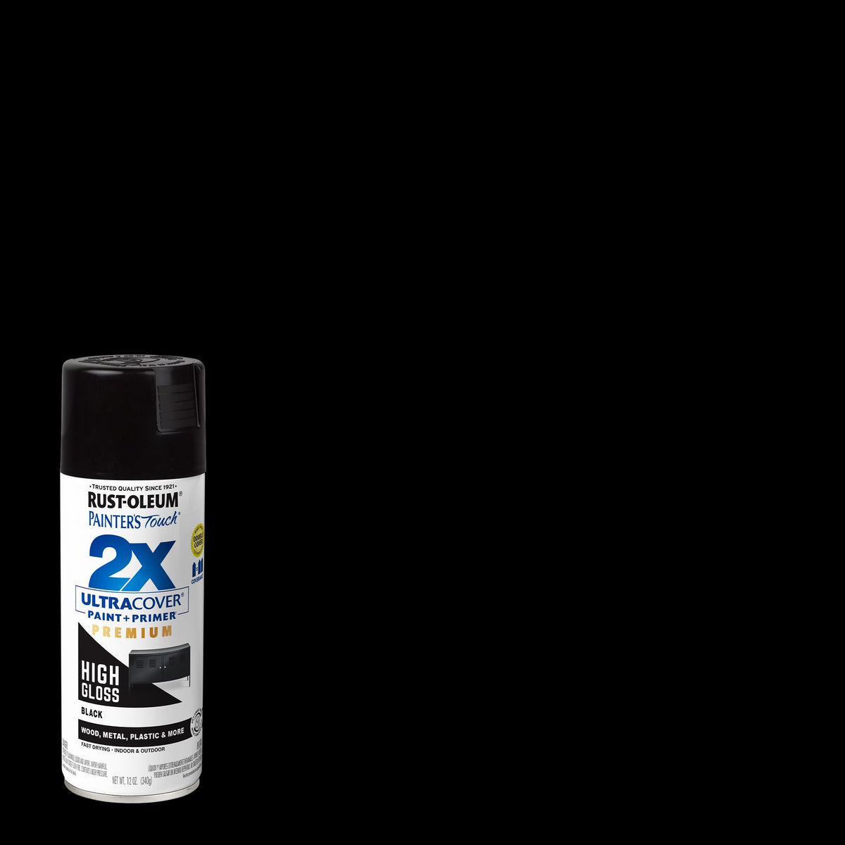 Rust-Oleum Painter's Touch 2X comfort spray tip for easier coats.