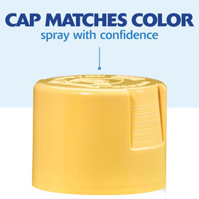 Rust-Oleum Painter's Touch 2X gloss warm yellow finish adds depth.