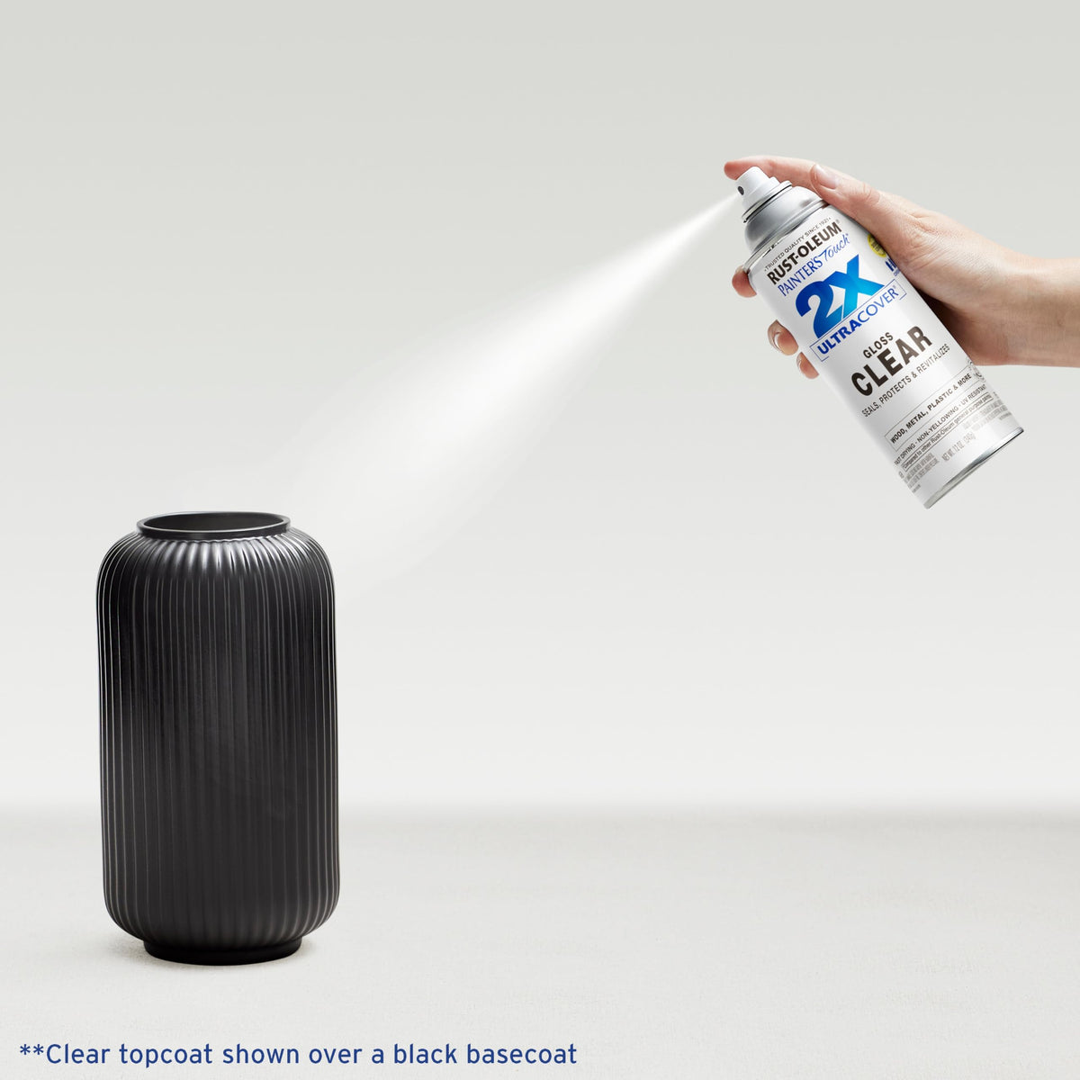 Rust-Oleum Painter's Touch 2X glossy finish adds a bright shine.