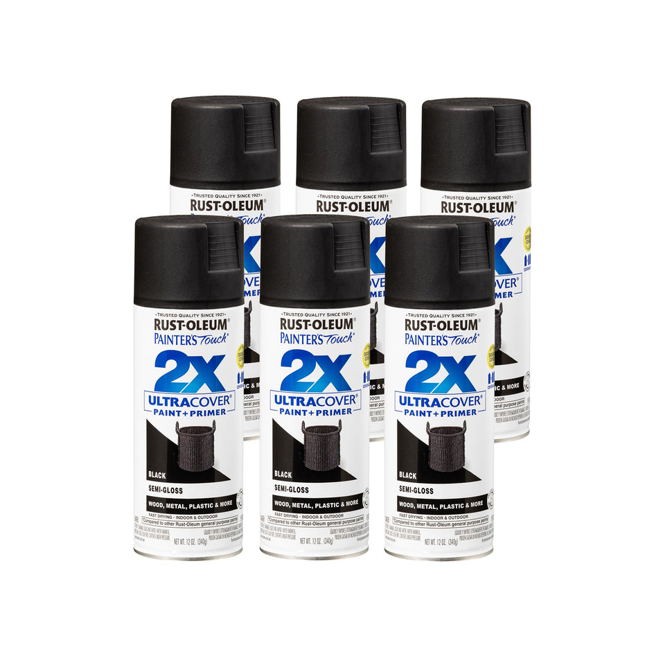 Rust-Oleum Painter's Touch 2X angled spray can for easy any-angle painting.