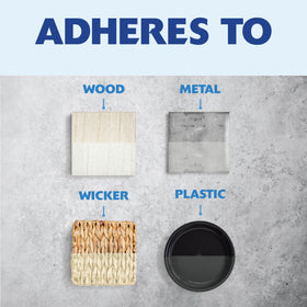 Rust-Oleum Painter's Touch 2X semi-gloss finish adds a soft, professional shine.