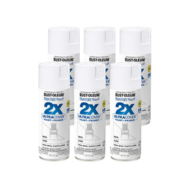 Rust-Oleum Painter's Touch 2X Ultra Cover gloss white spray can with smooth glossy finish
