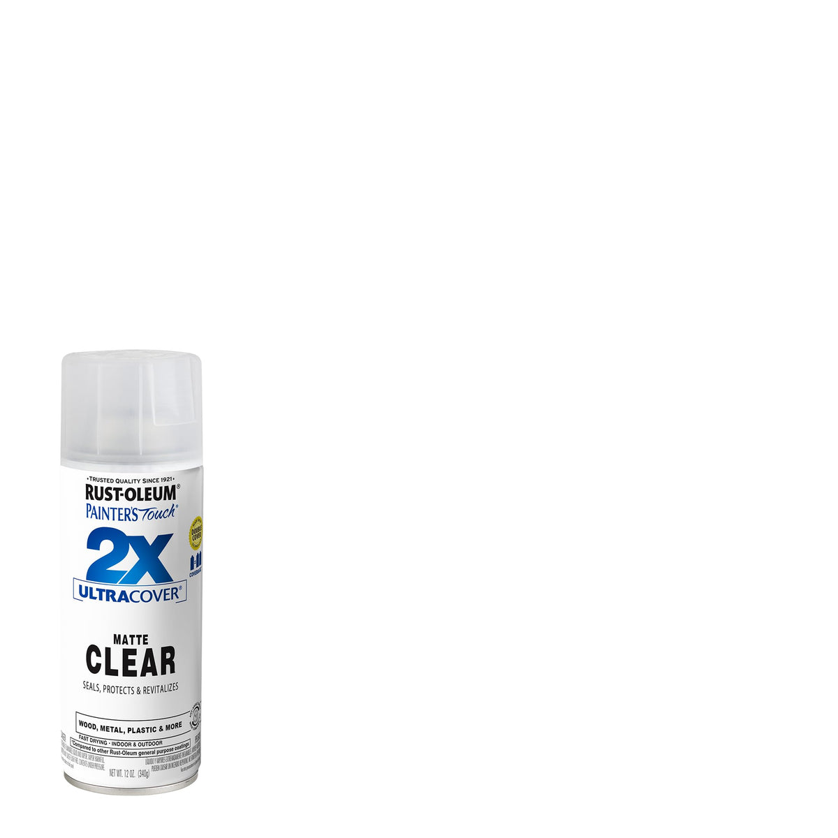 Matte clear finish swatch from Rust-Oleum Painter's Touch 2X for a low-sheen look
