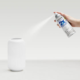 Plastic surface coated with Rust-Oleum 2X for long-lasting protection