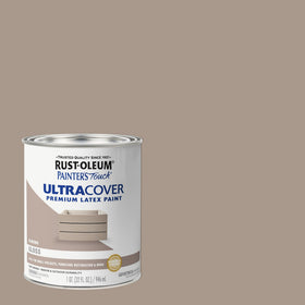 Rust-Oleum Painter's Touch Almond plaster wall ready for coverage.