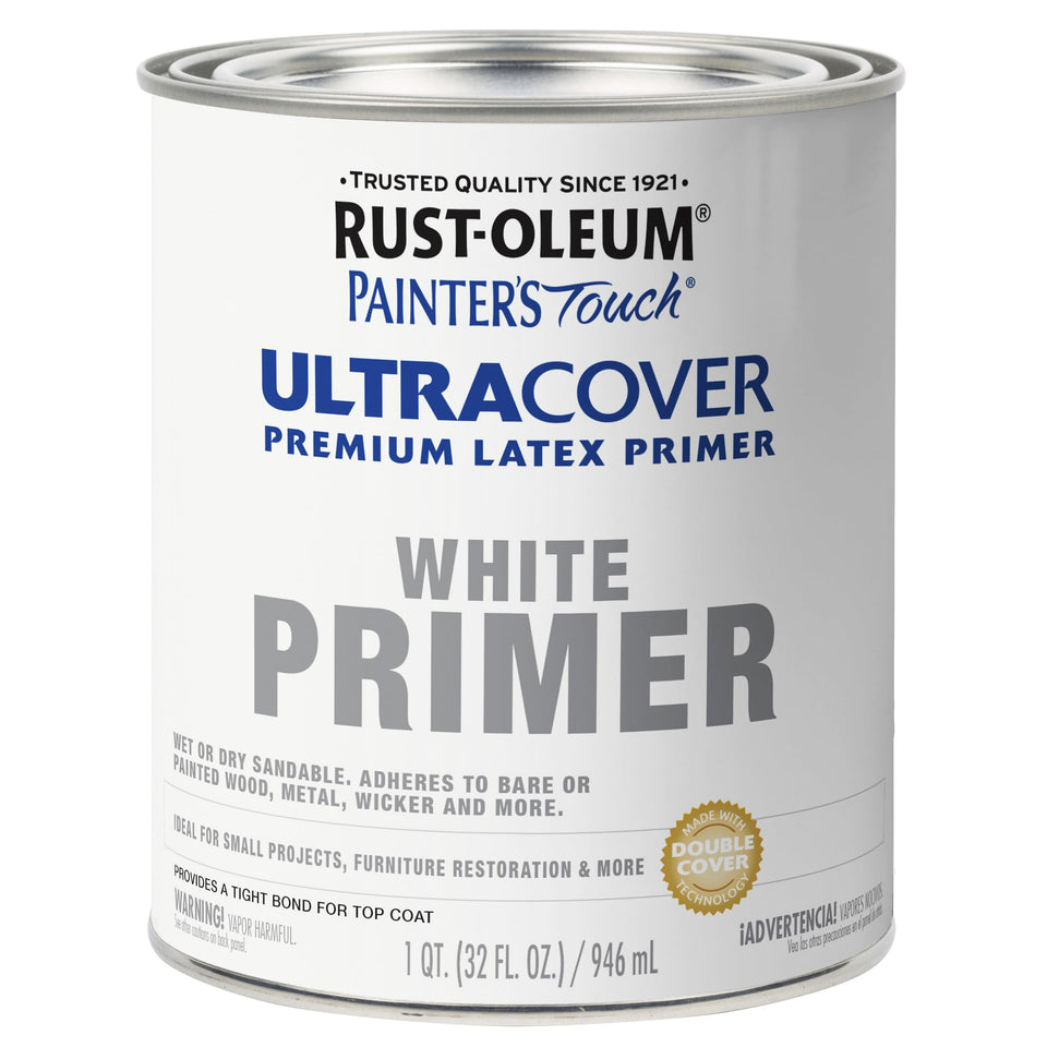 Rust-Oleum Painter's Touch brush-on paint quart white flat for DIY projects
