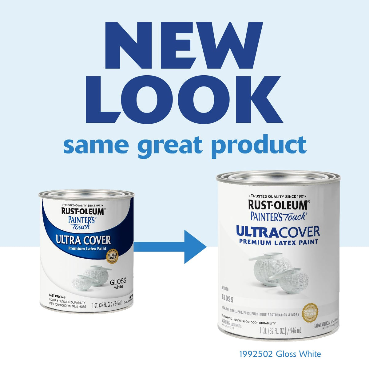 Rust-Oleum Painter's Touch brush-stroke detail shows smooth, even coverage.
