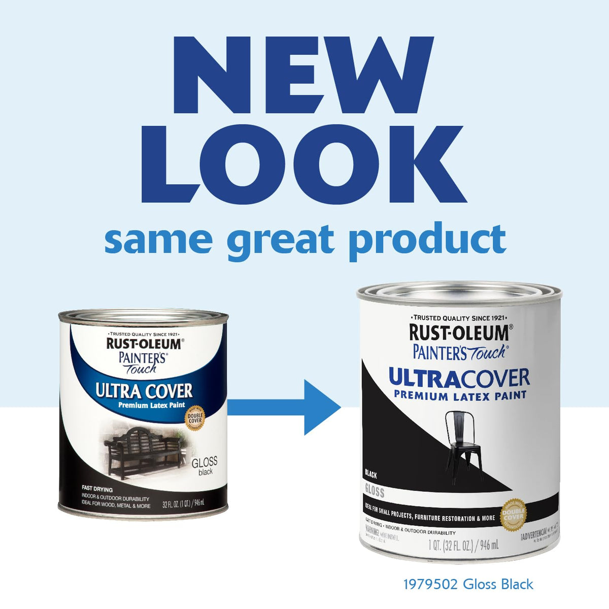 Rust-Oleum Painter's Touch bottle demonstrates a fast dry touch in 30 minutes