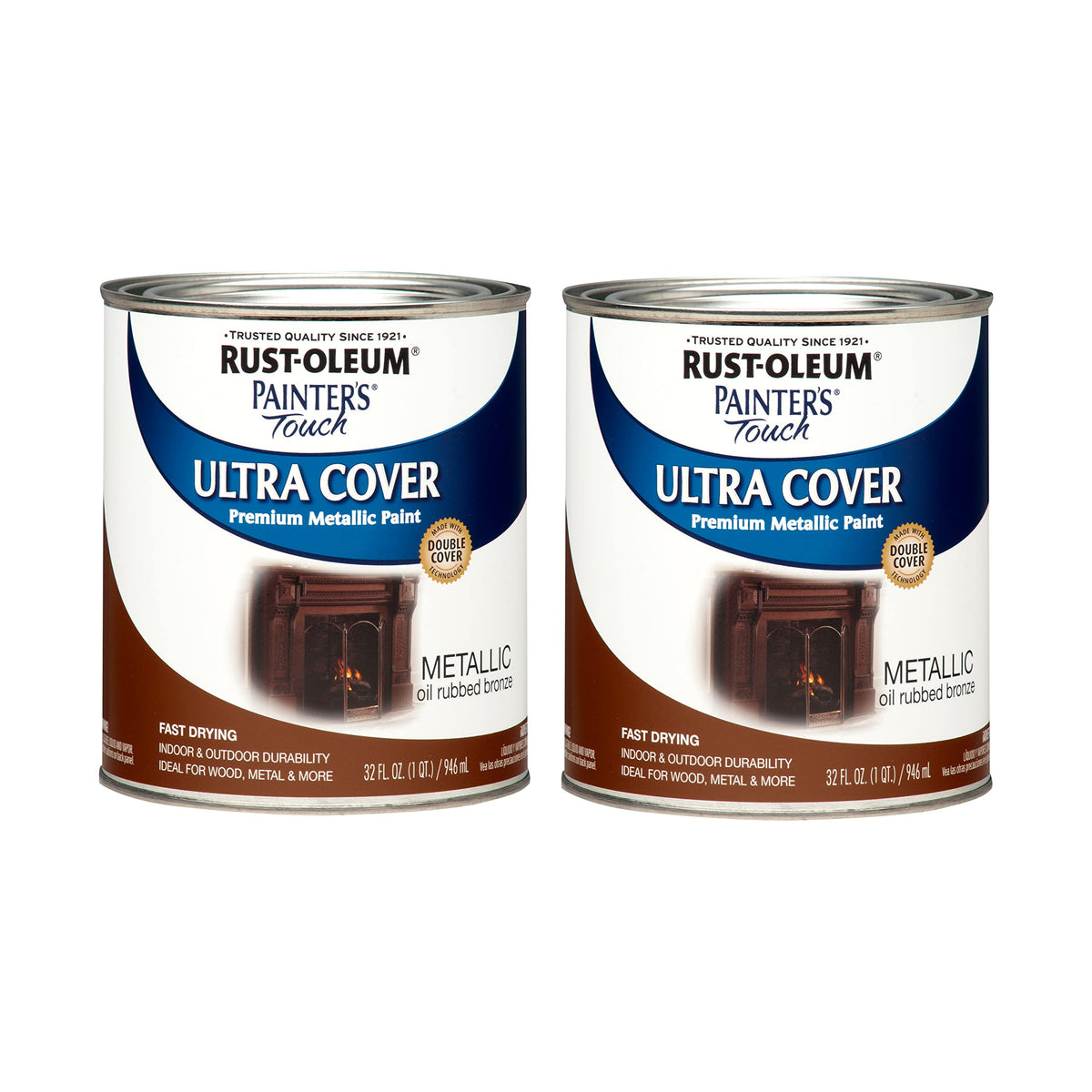 Rust-Oleum Painter’s Touch latex paint in metallic oil-rubbed bronze for durable indoor-outdoor projects