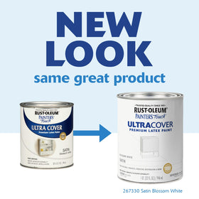 Rust-Oleum Painter's Touch brush-stroke image highlights smooth application and strong hide.