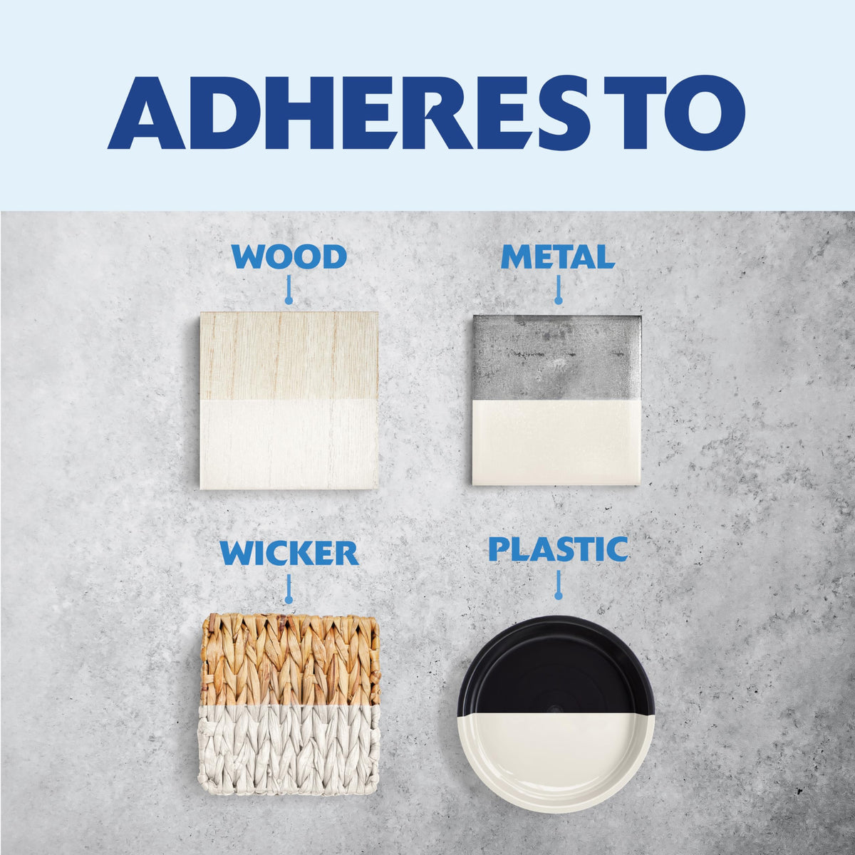 Rust-Oleum Painter's Touch swatches demonstrate long-lasting protection in satin sheen